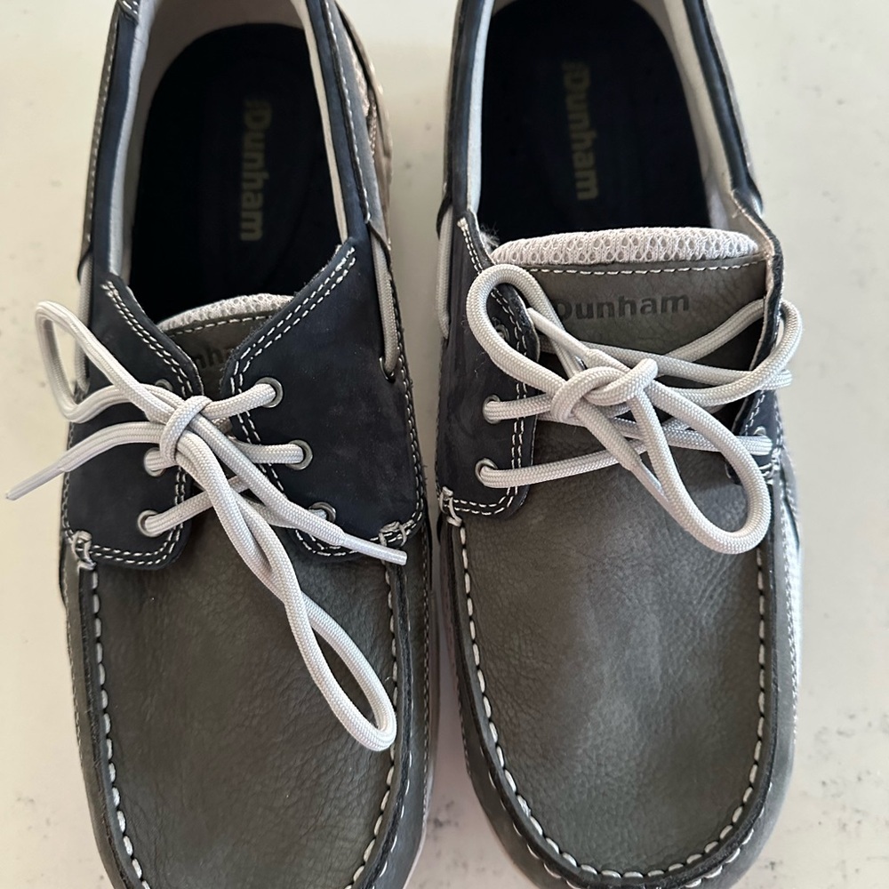 Dunham Charcoal Leather Men's Shoes size 10 - Picture 8 of 8